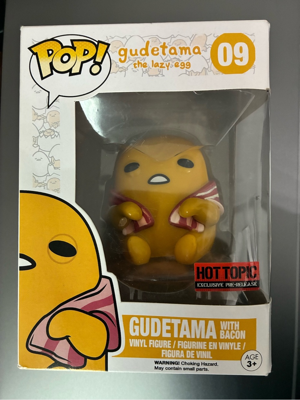 POP! Gudetama with Bacon Vinyl Figure - Yellow #09